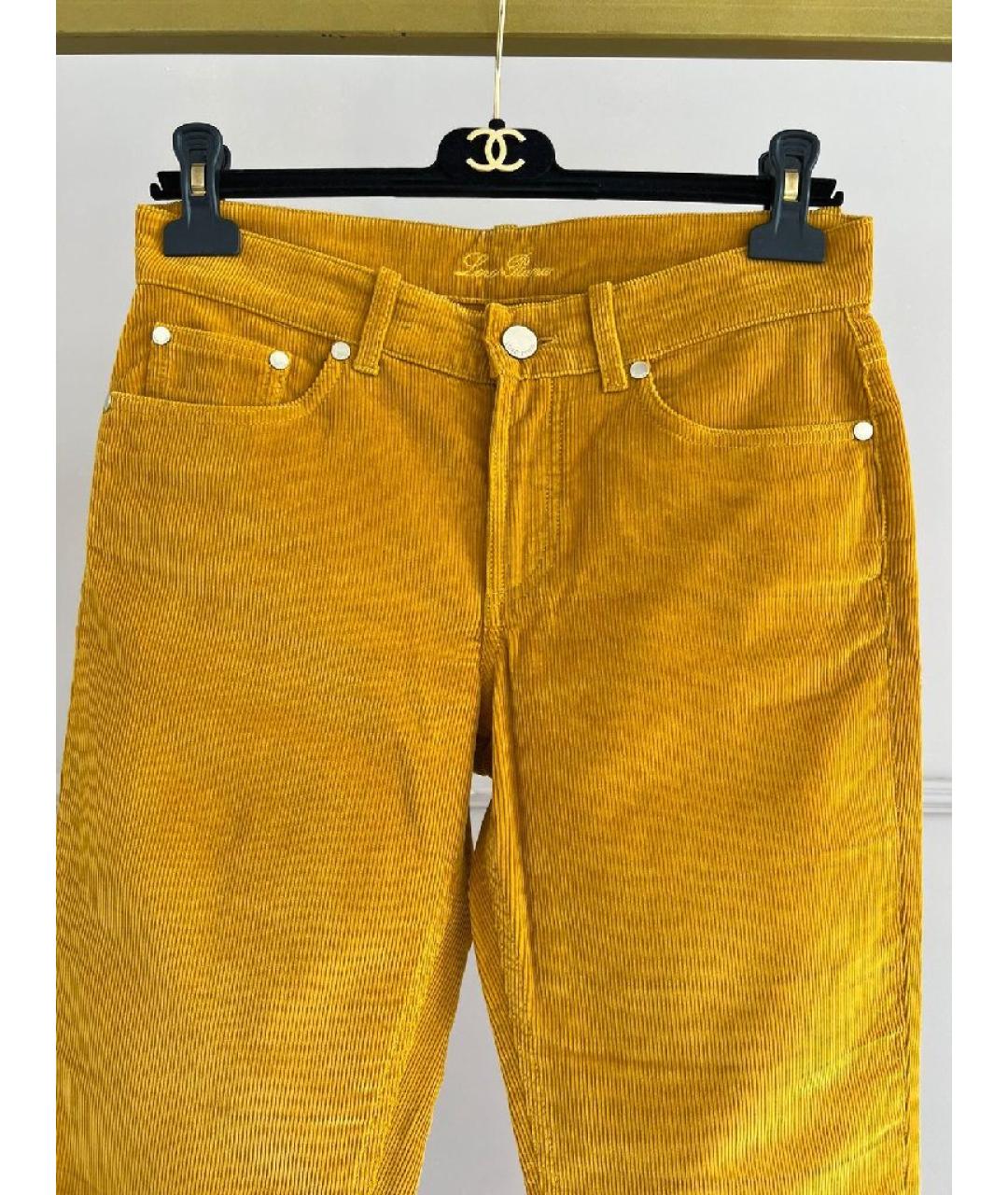 LORO PIANA Желтые брюки узкие, фото 2