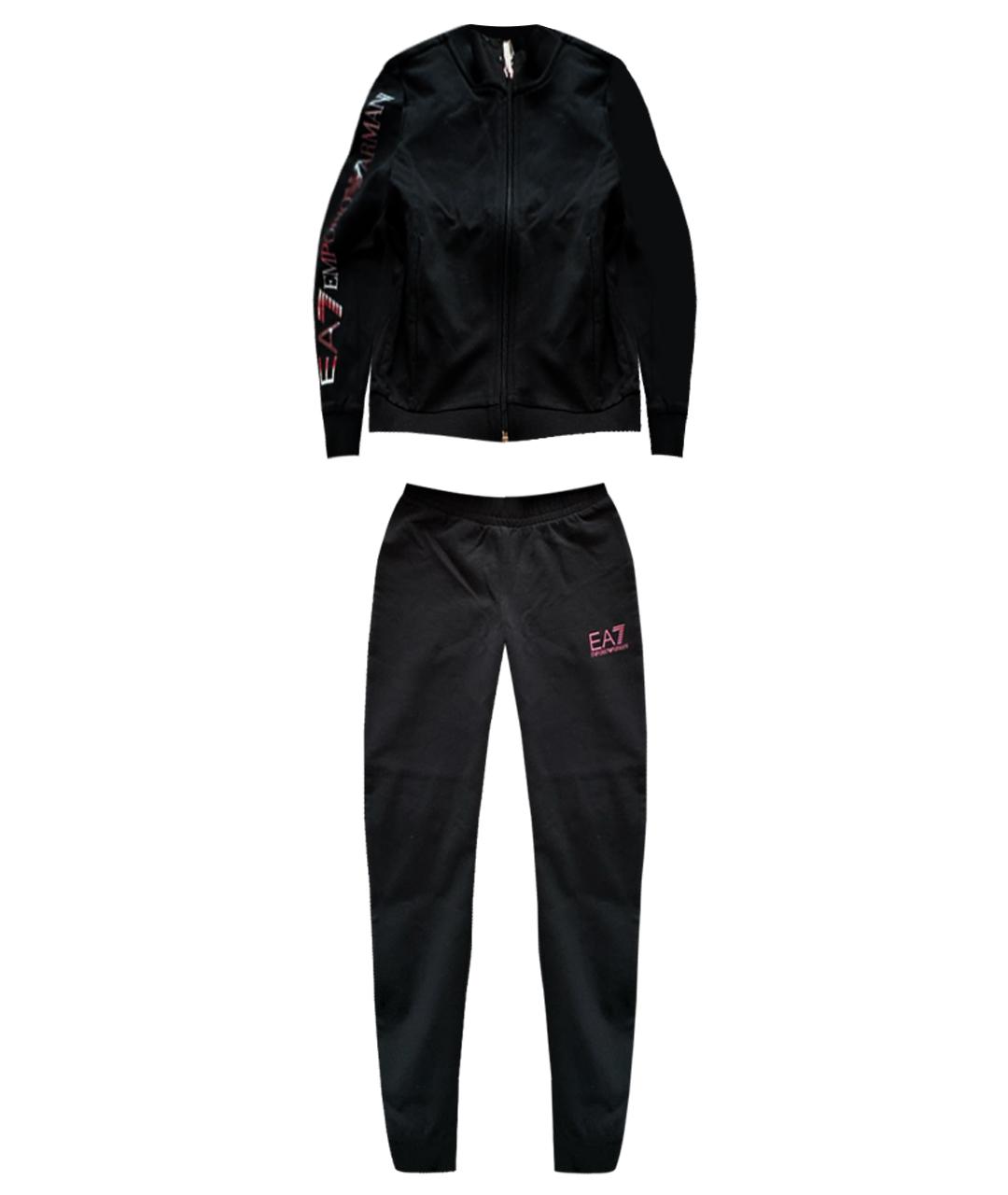 EA7 Черный хлопковый комплект, фото 1