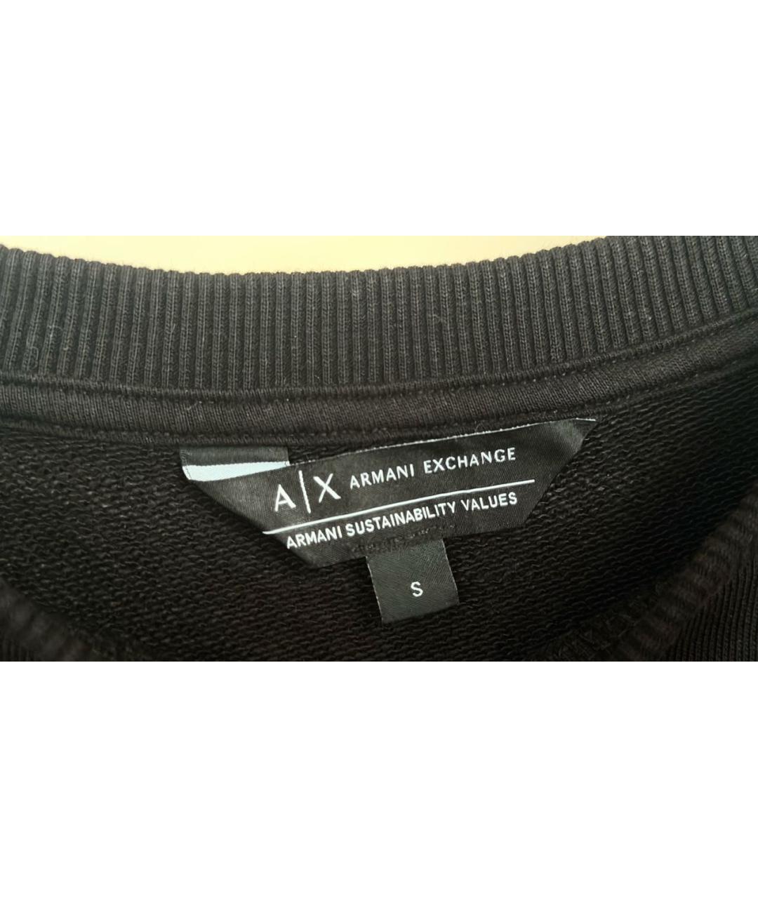 ARMANI EXCHANGE Черное хлопковое повседневное платье, фото 7