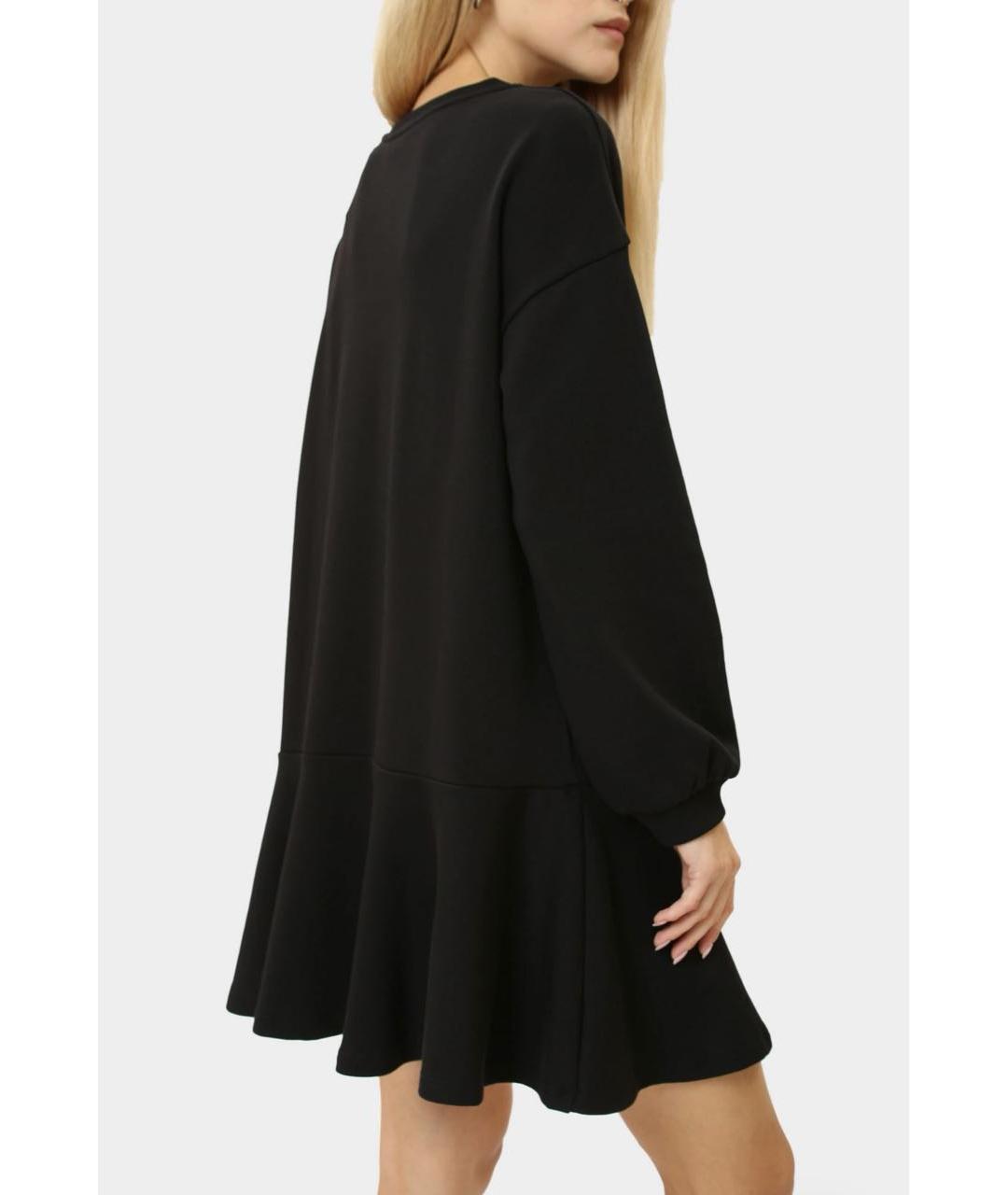 ARMANI EXCHANGE Черное хлопковое повседневное платье, фото 2