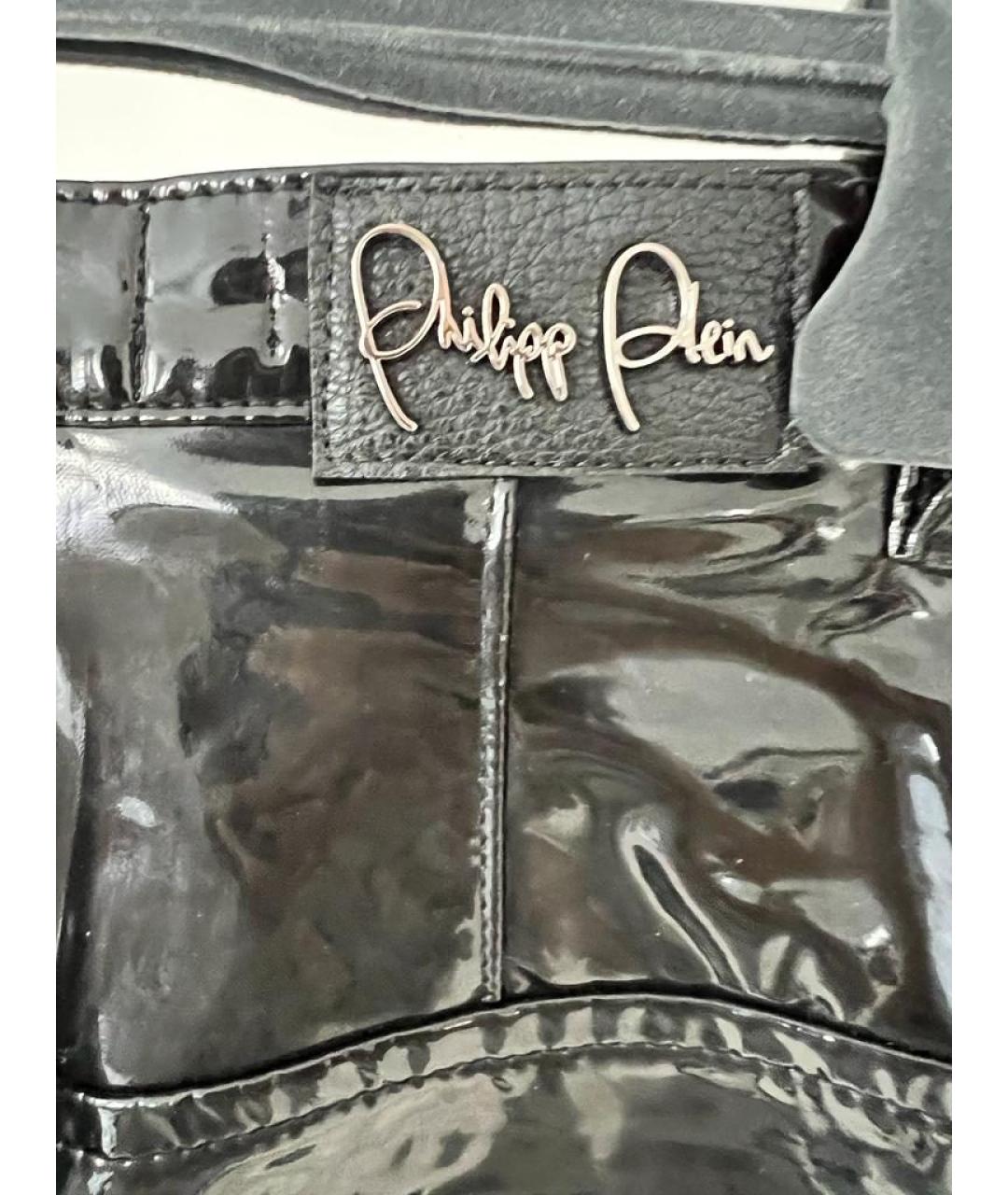 PHILIPP PLEIN Антрацитовые брюки узкие, фото 7