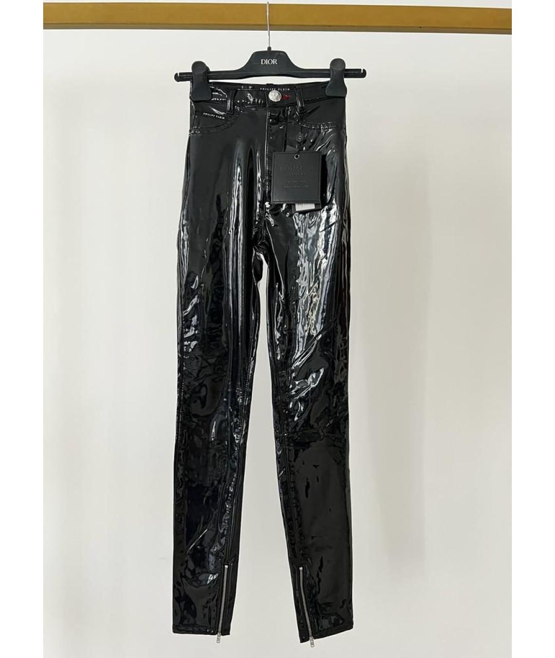 PHILIPP PLEIN Антрацитовые брюки узкие, фото 8