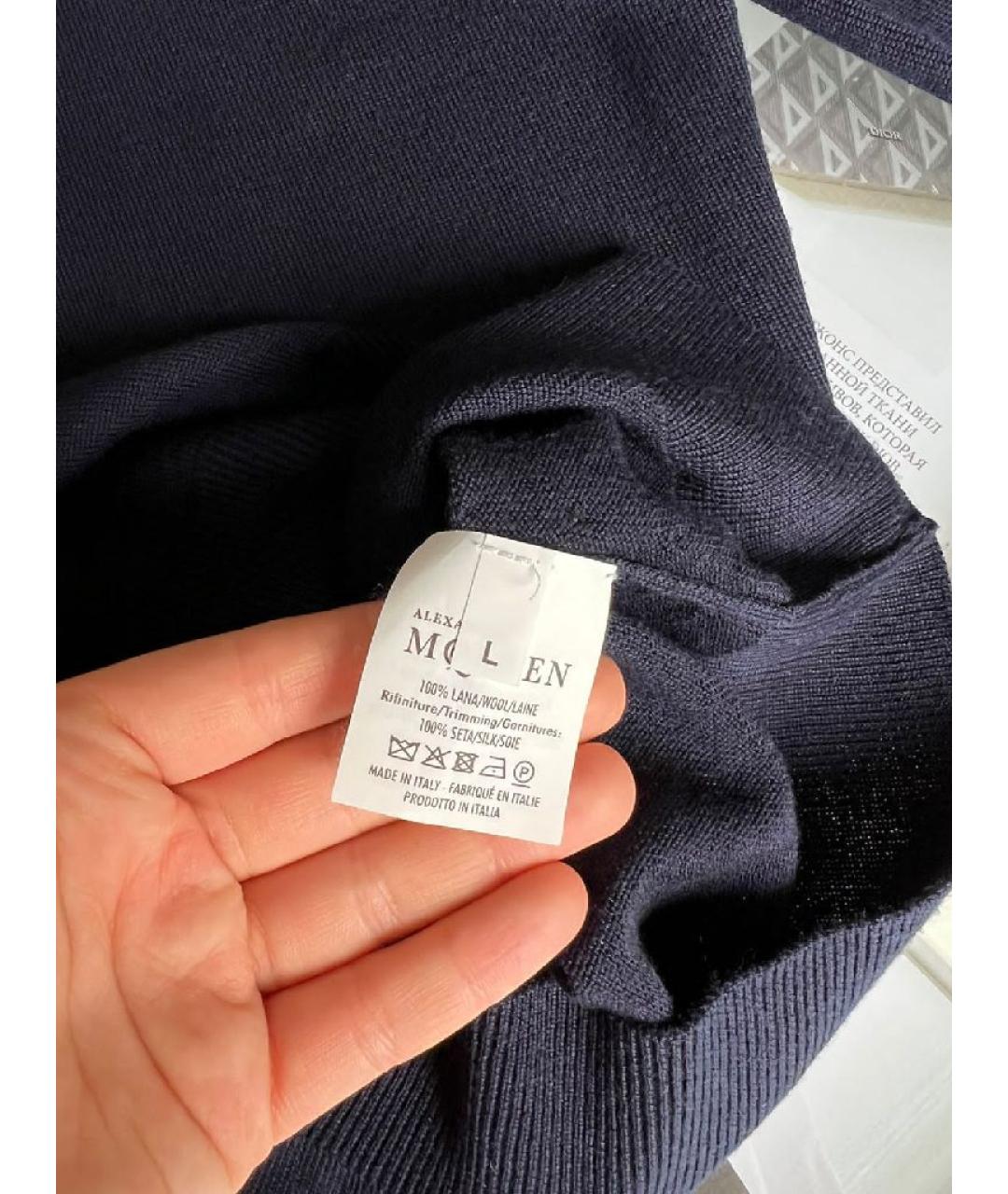 ALEXANDER MCQUEEN Темно-синий джемпер / свитер, фото 5