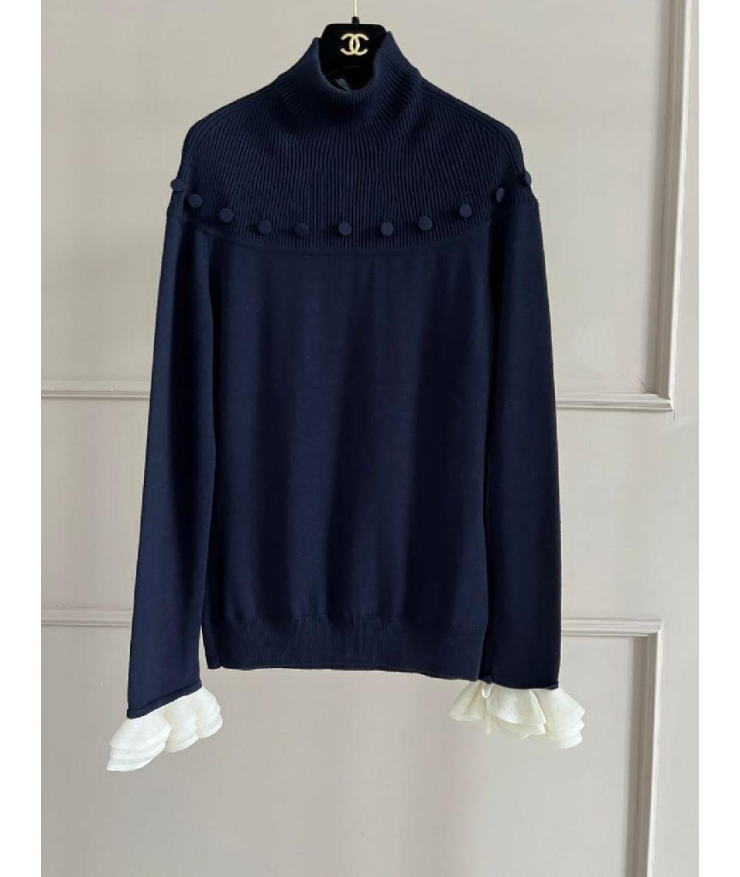 ALEXANDER MCQUEEN Темно-синий джемпер / свитер, фото 7