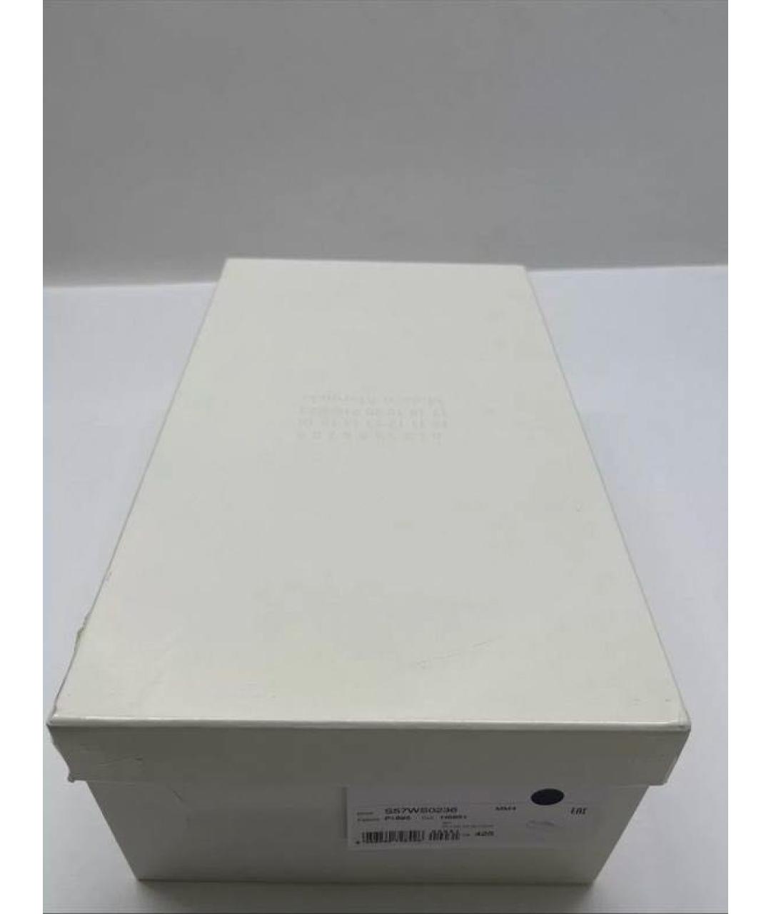 MAISON MARGIELA Черные кожаные низкие кроссовки / кеды, фото 7