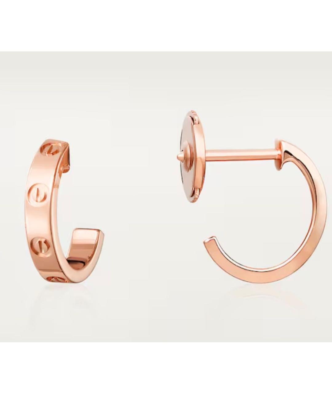 CARTIER Розовые серьги из розового золота, фото 2