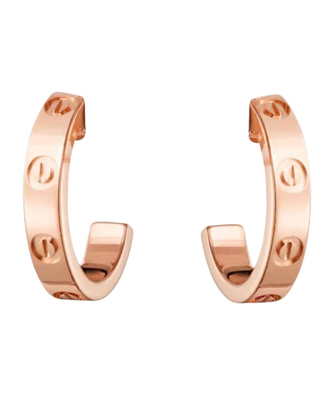 CARTIER Розовые серьги из розового золота, фото 1