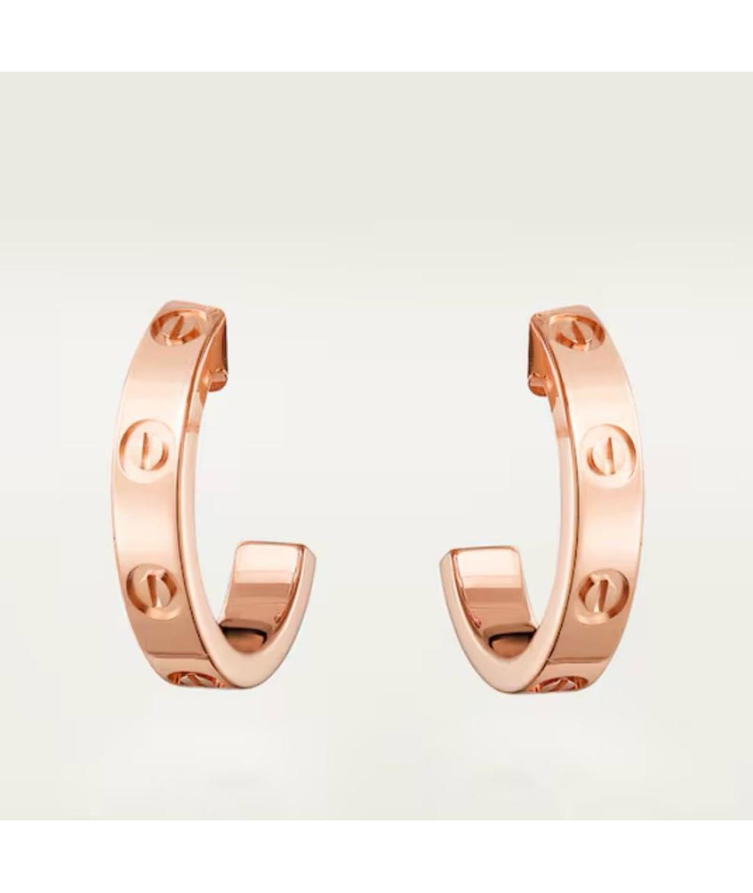 CARTIER Розовые серьги из розового золота, фото 3