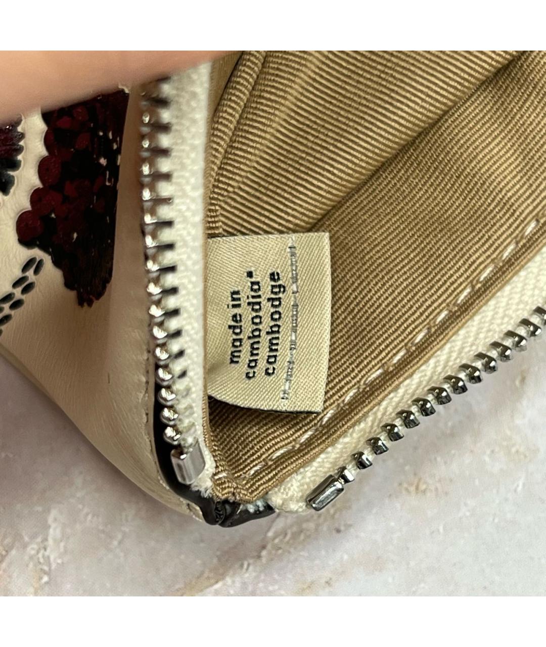 COACH Белый кожаный кошелек, фото 7