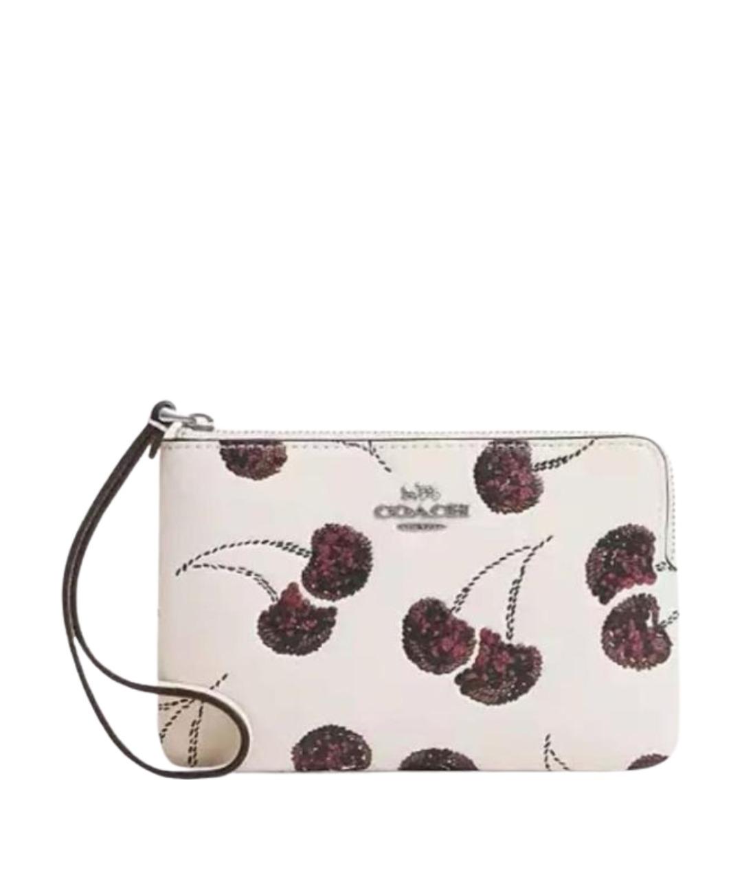 COACH Белый кожаный кошелек, фото 1