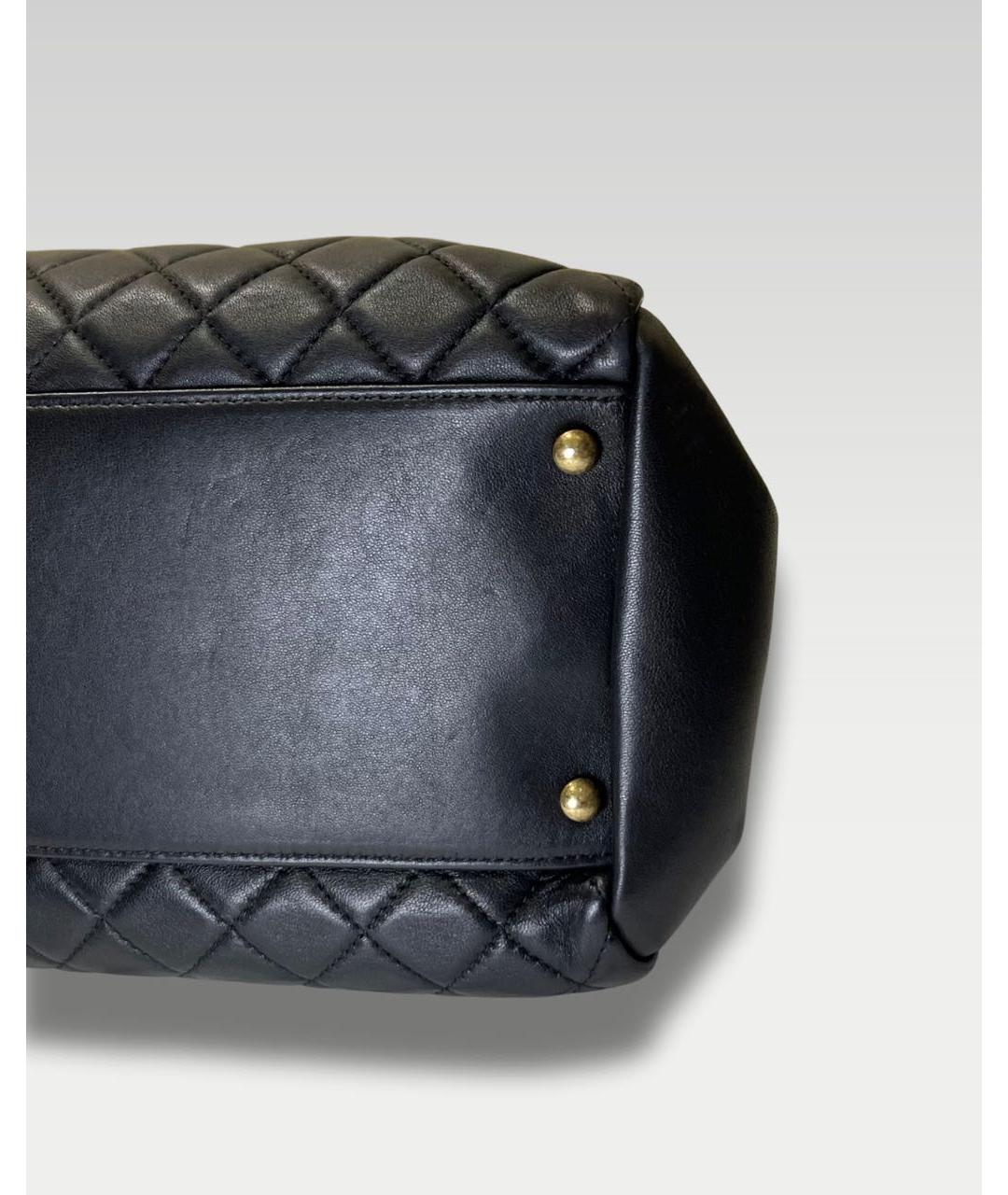 CHANEL Черная кожаная сумка через плечо, фото 6