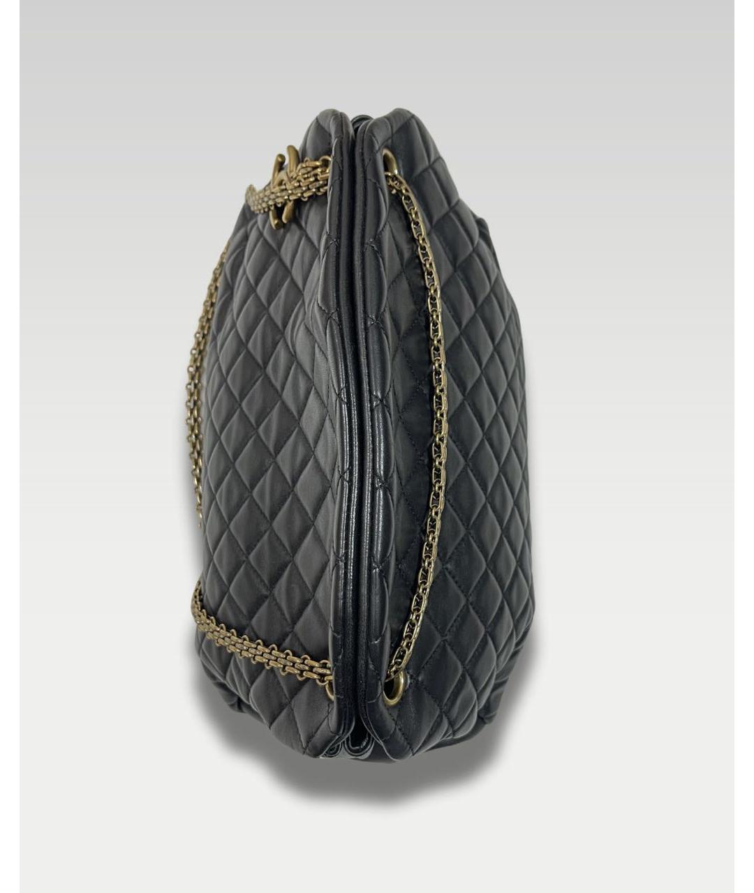 CHANEL Черная кожаная сумка через плечо, фото 5