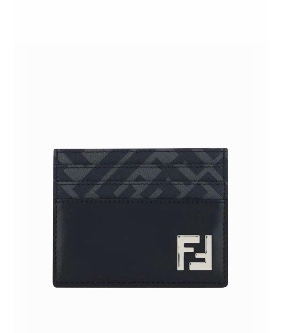FENDI Черный кожаный кардхолдер, фото 1