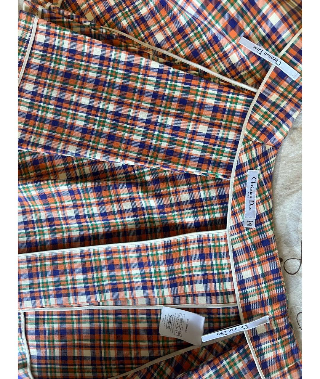 CHRISTIAN DIOR Мульти хлопковая юбка мини, фото 5