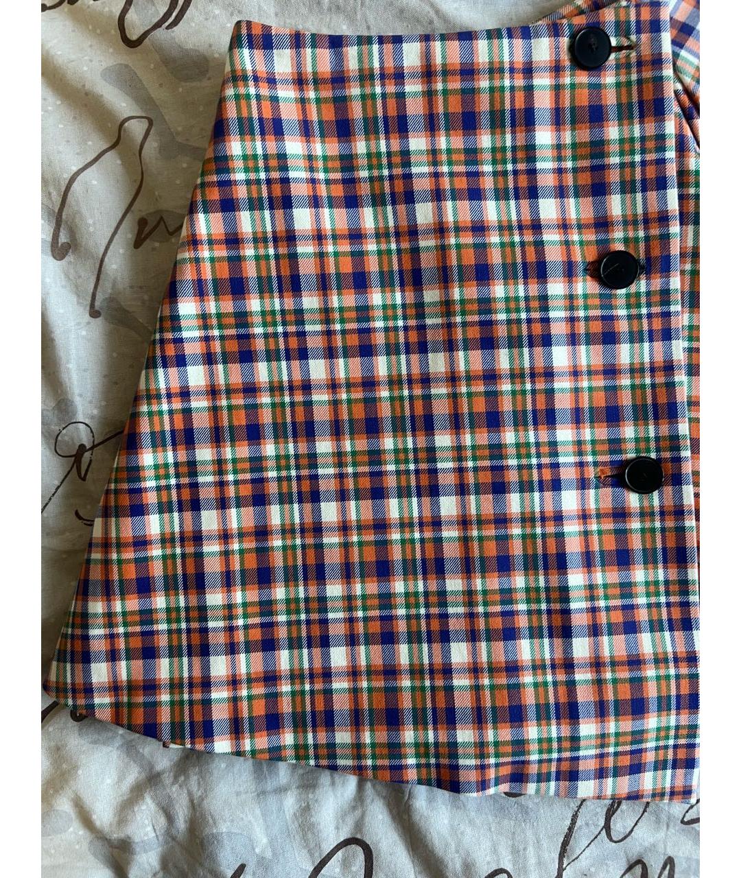 CHRISTIAN DIOR Мульти хлопковая юбка мини, фото 4