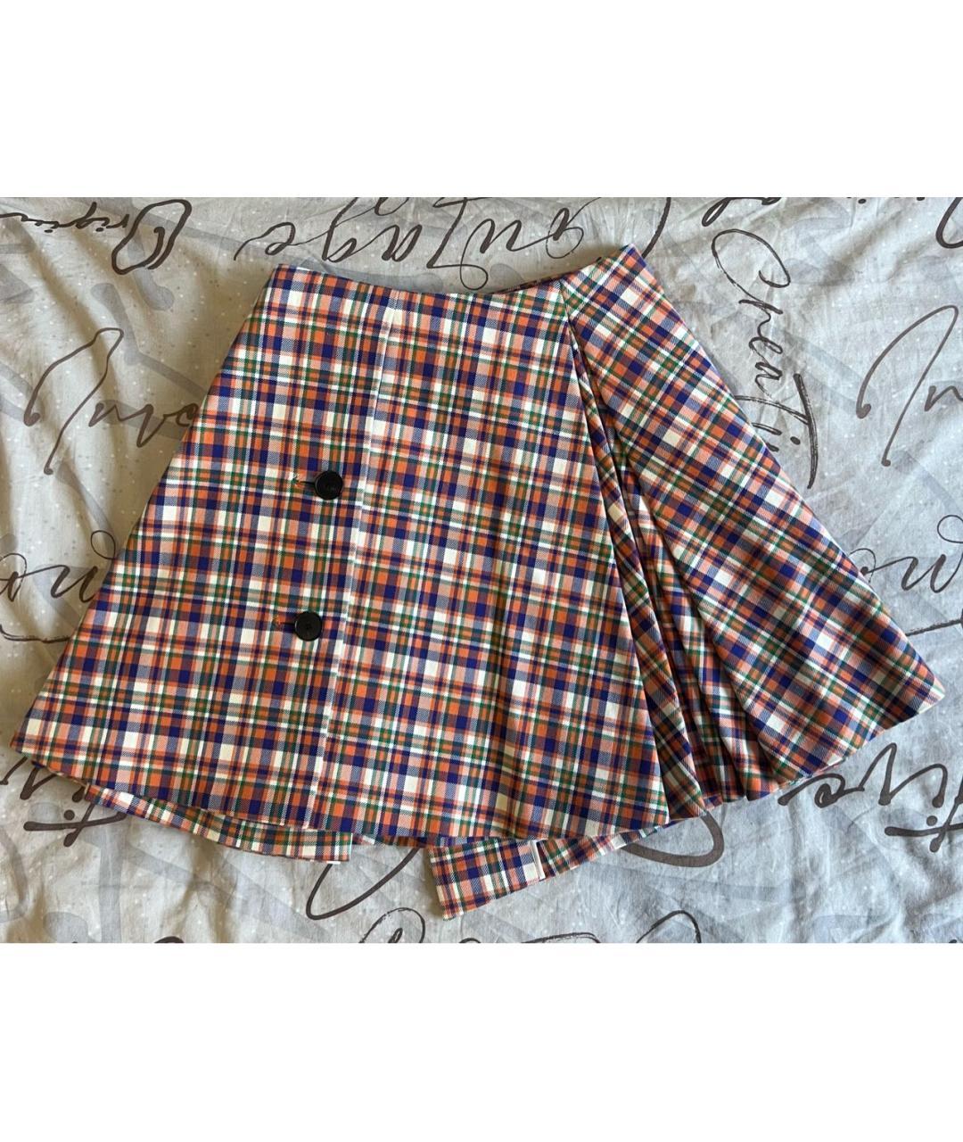 CHRISTIAN DIOR Мульти хлопковая юбка мини, фото 2