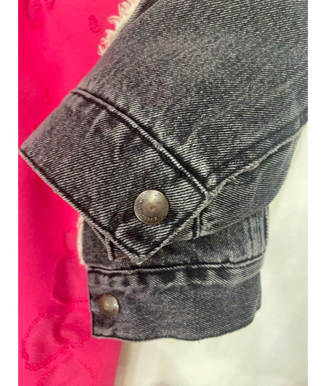 BALENCIAGA Антрацитовая деним куртка, фото 4