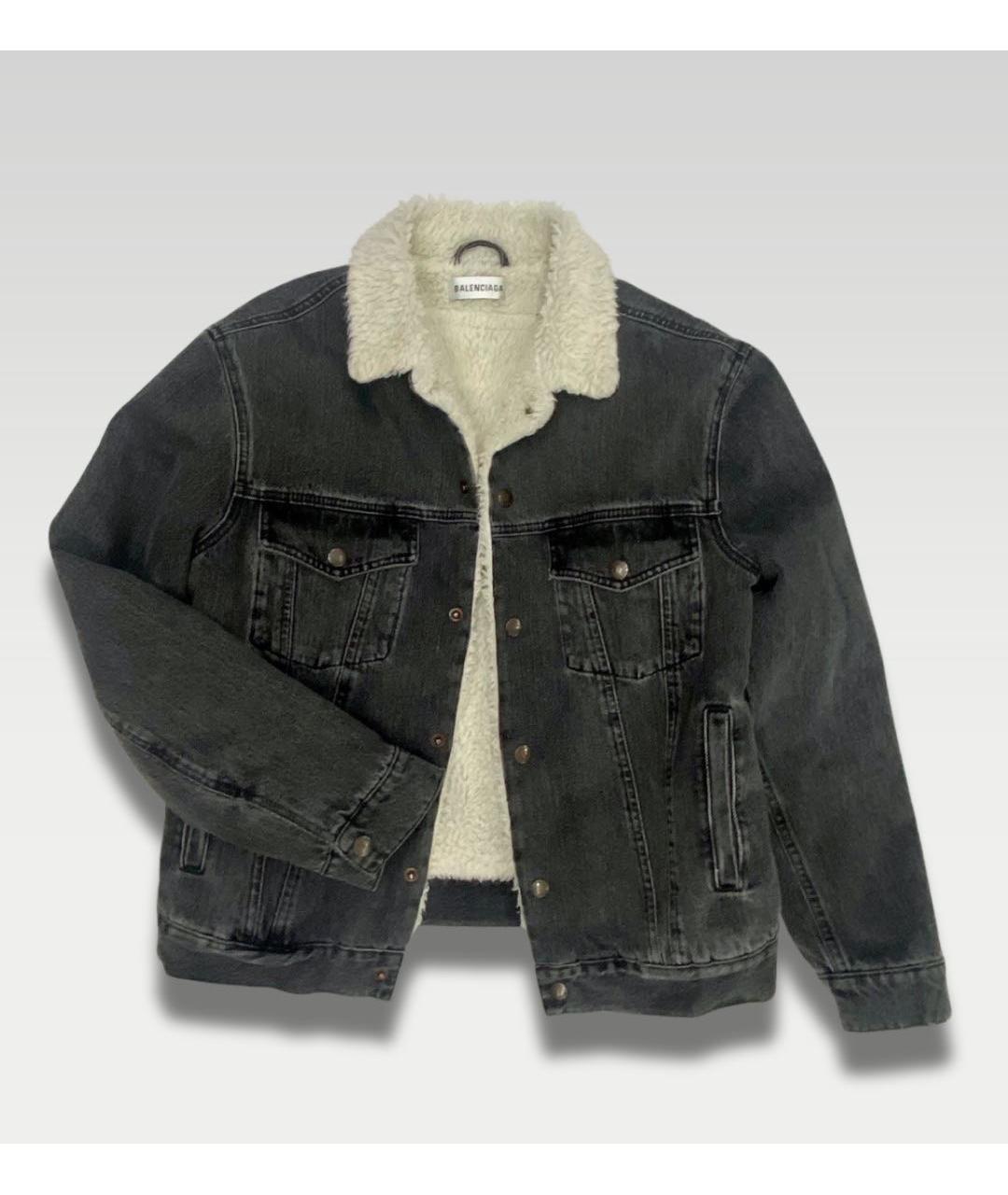 BALENCIAGA Антрацитовая деним куртка, фото 6