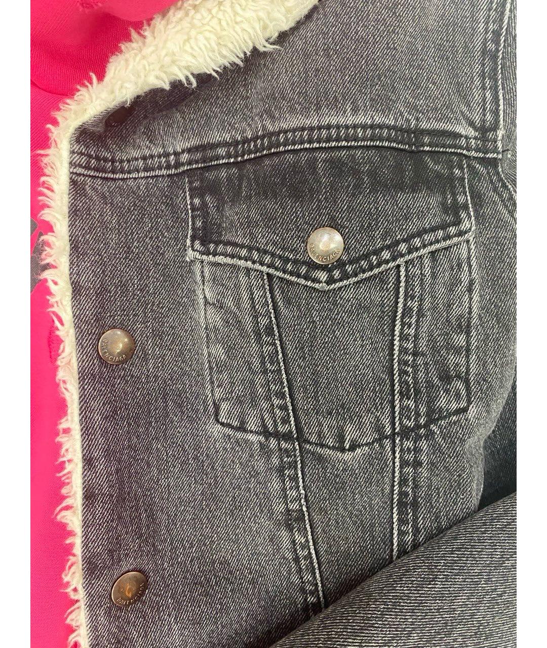 BALENCIAGA Антрацитовая деним куртка, фото 3