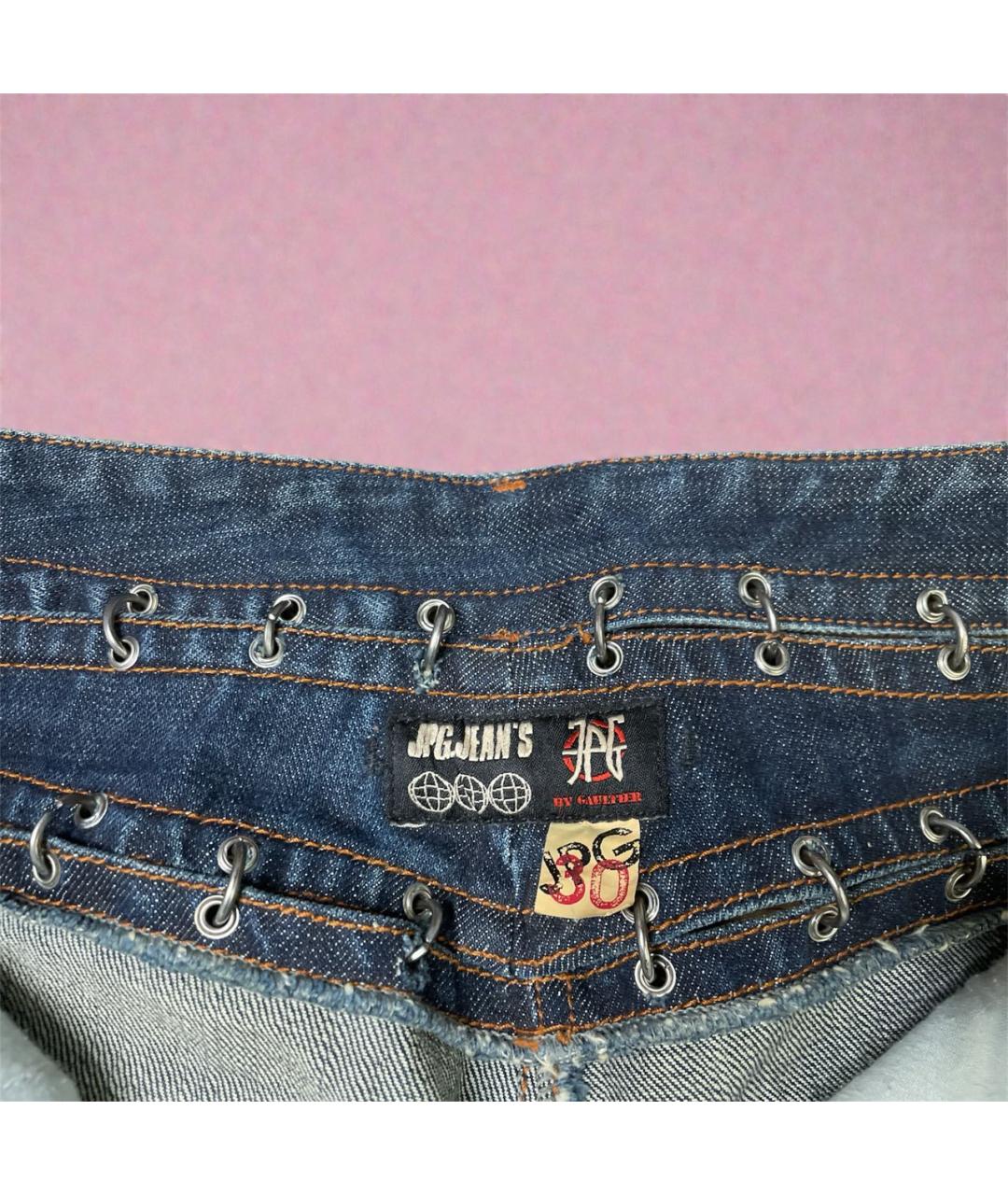 JEAN PAUL GAULTIER Темно-синие хлопковые прямые джинсы, фото 3