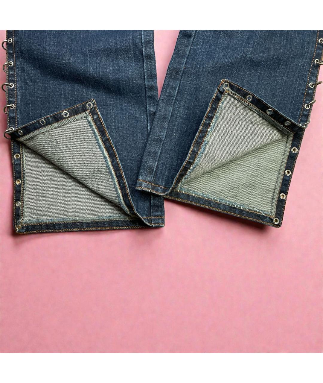 JEAN PAUL GAULTIER Темно-синие хлопковые прямые джинсы, фото 6