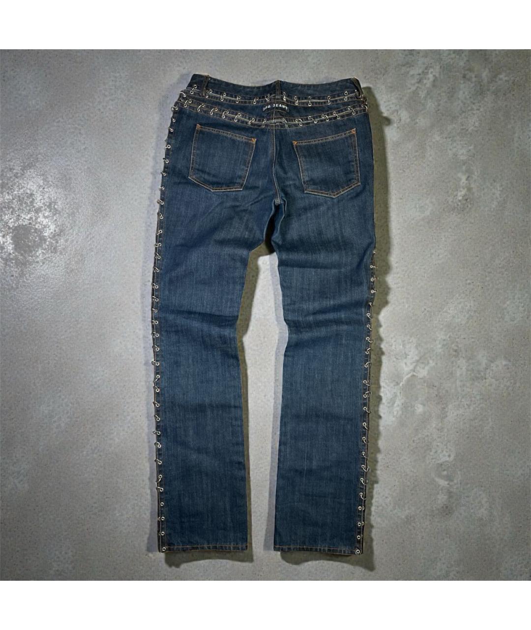 JEAN PAUL GAULTIER Темно-синие хлопковые прямые джинсы, фото 2