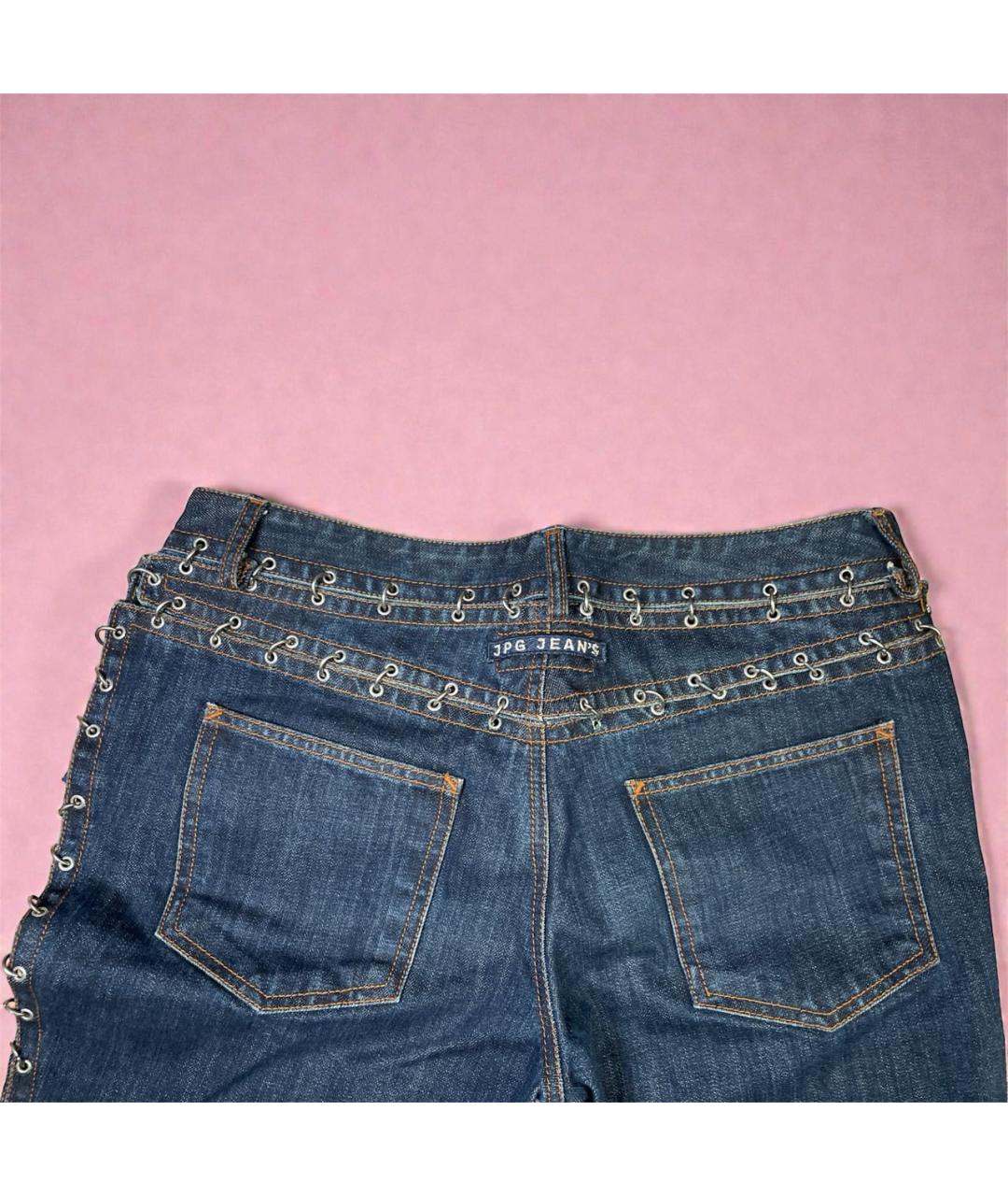 JEAN PAUL GAULTIER Темно-синие хлопковые прямые джинсы, фото 7