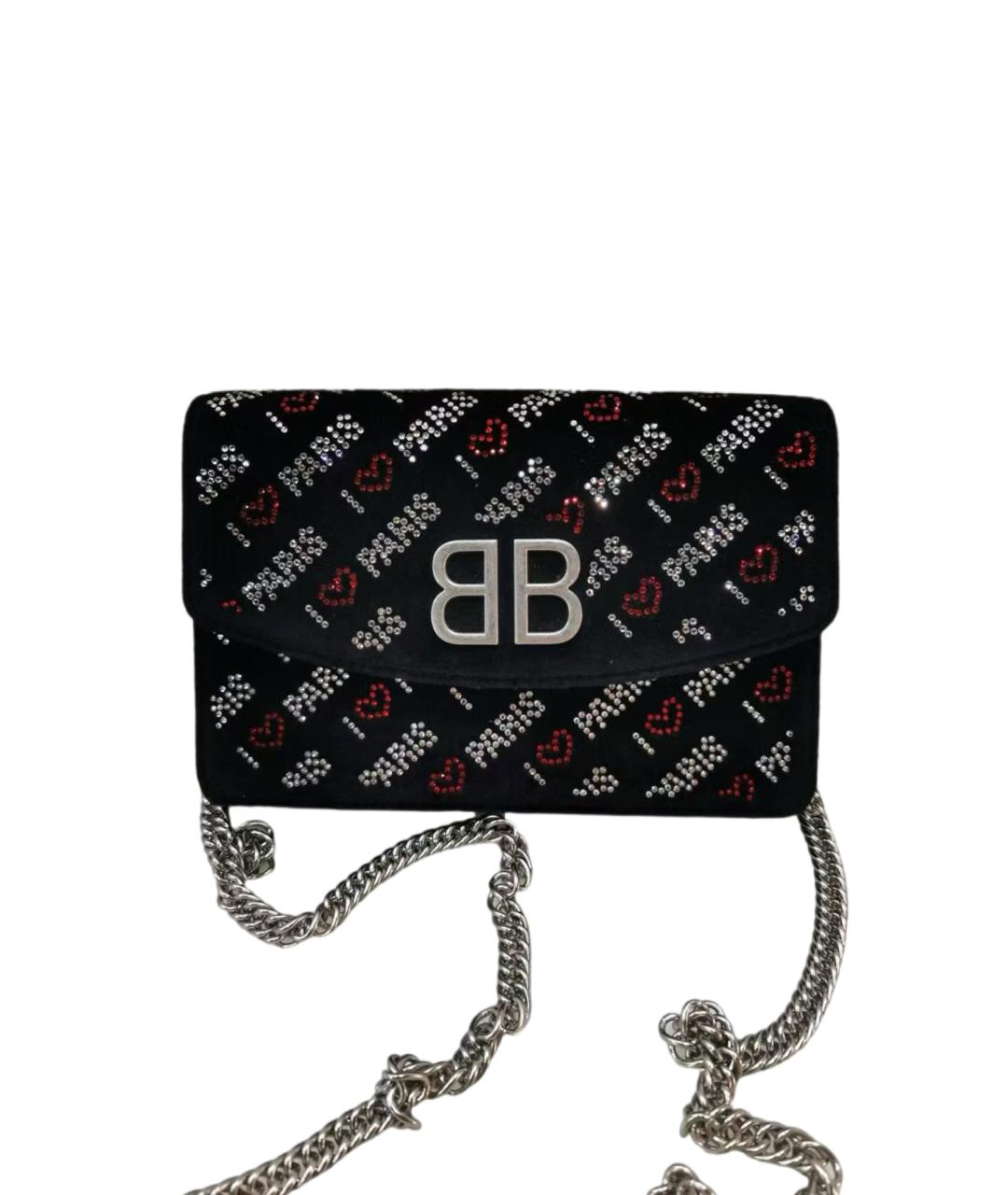 BALENCIAGA Черная кожаная сумка через плечо, фото 7