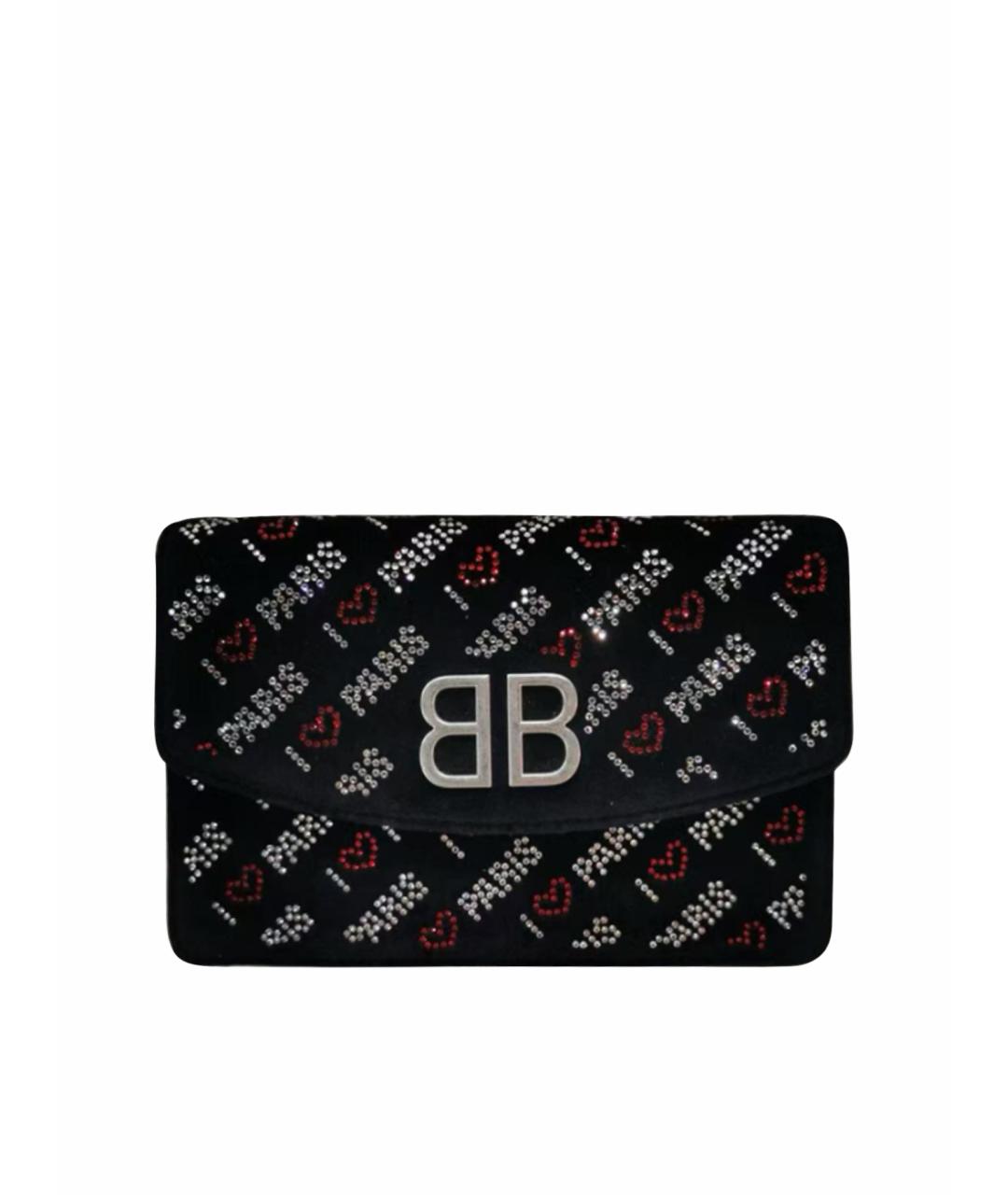 BALENCIAGA Черная кожаная сумка через плечо, фото 1