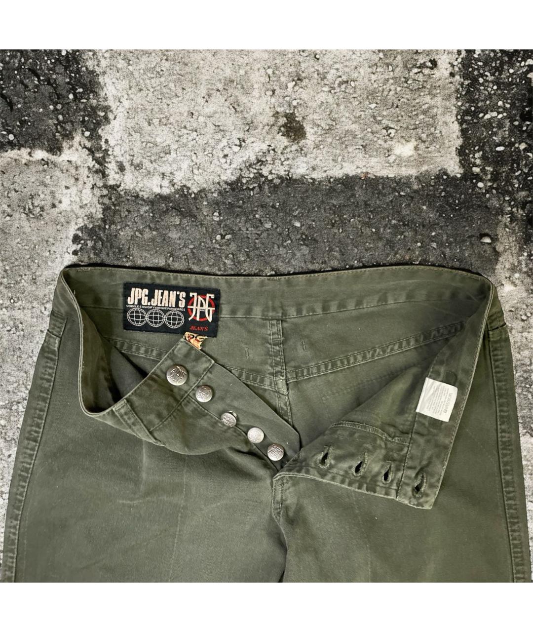 JEAN PAUL GAULTIER Хаки хлопковые брюки широкие, фото 3
