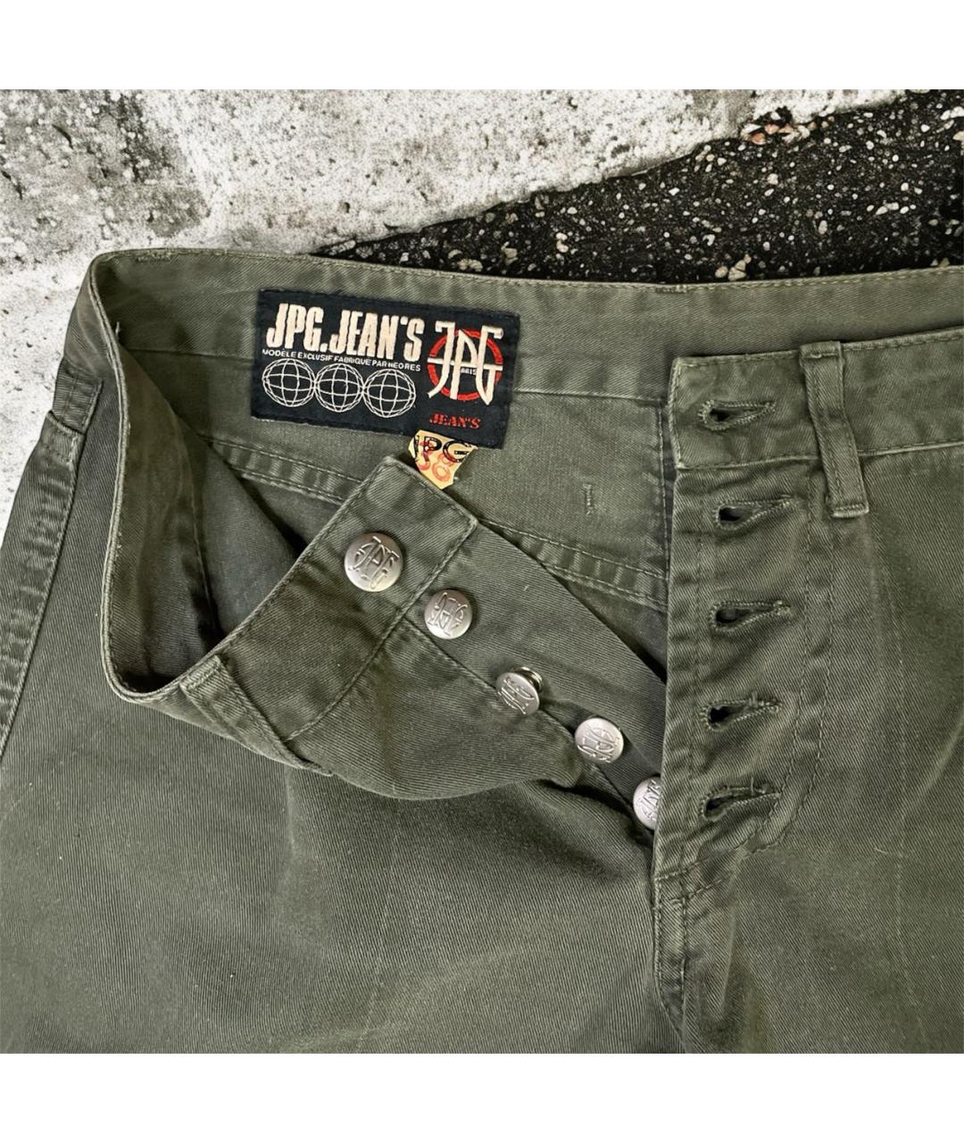 JEAN PAUL GAULTIER Хаки хлопковые брюки широкие, фото 7