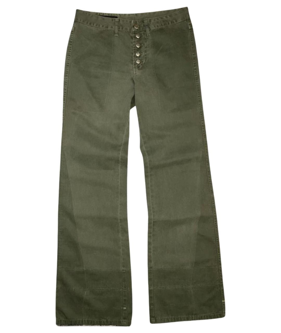 JEAN PAUL GAULTIER Хаки хлопковые брюки широкие, фото 1