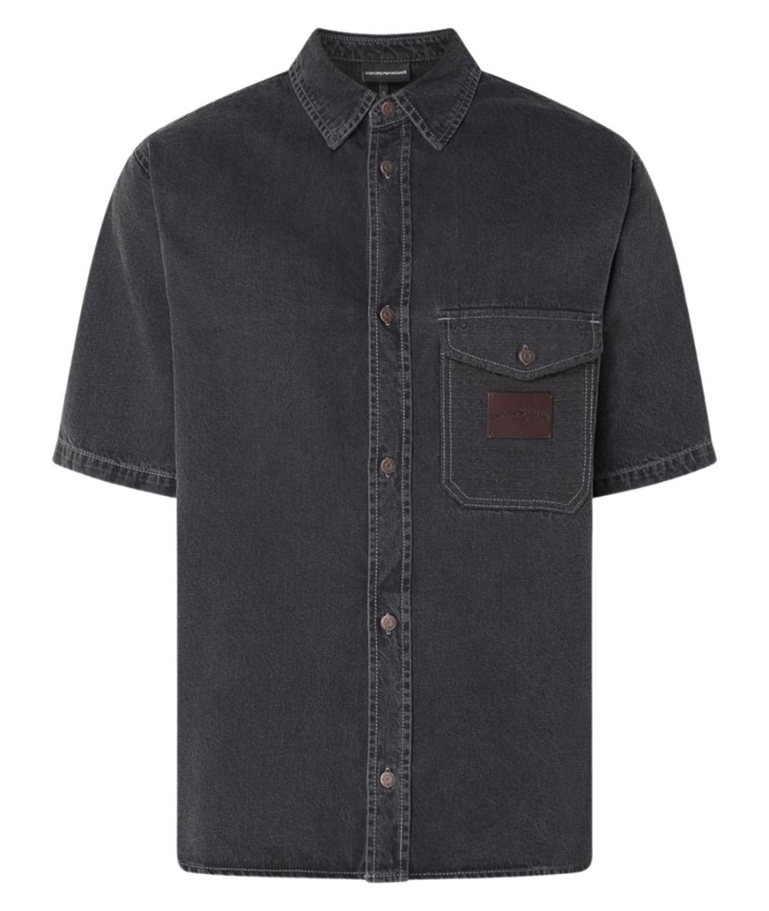 EMPORIO ARMANI Серая хлопковая кэжуал рубашка, фото 1