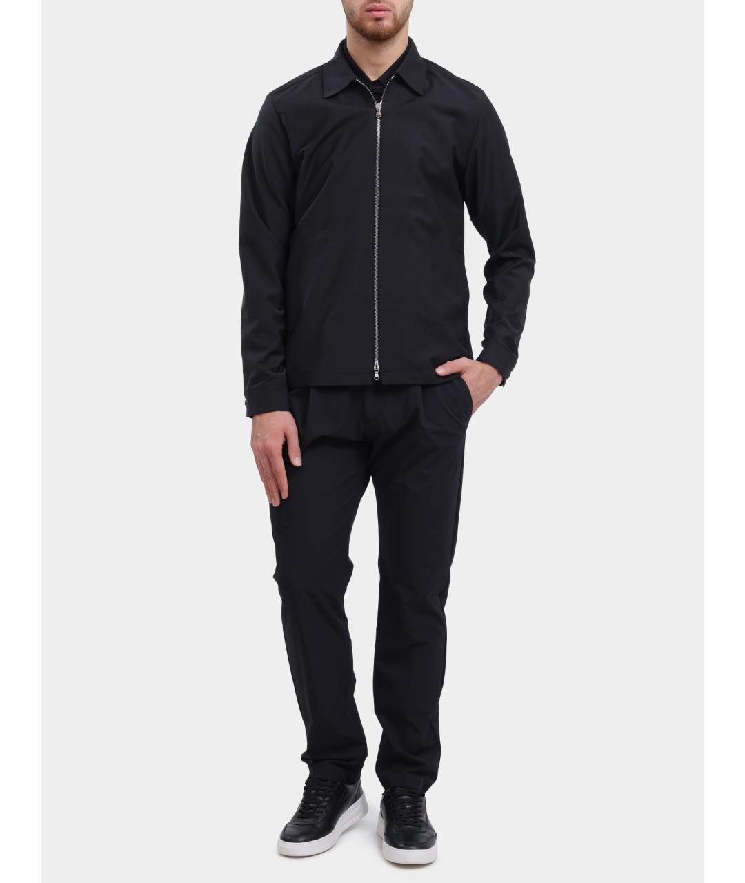 HERNO Черные полиамидовые повседневные брюки, фото 6