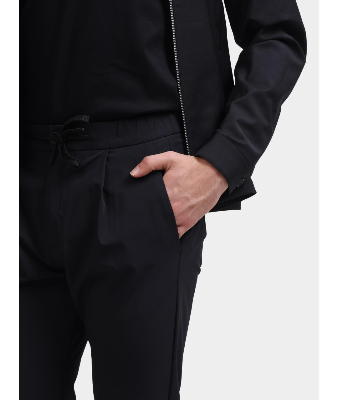 HERNO Черные полиамидовые повседневные брюки, фото 4