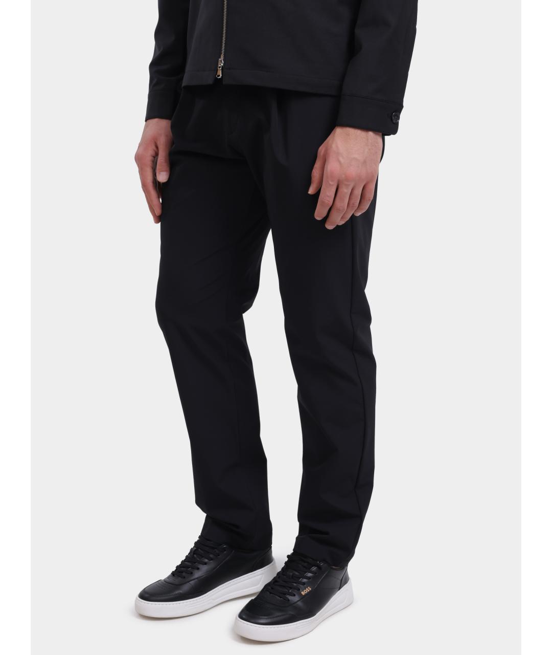 HERNO Черные полиамидовые повседневные брюки, фото 3