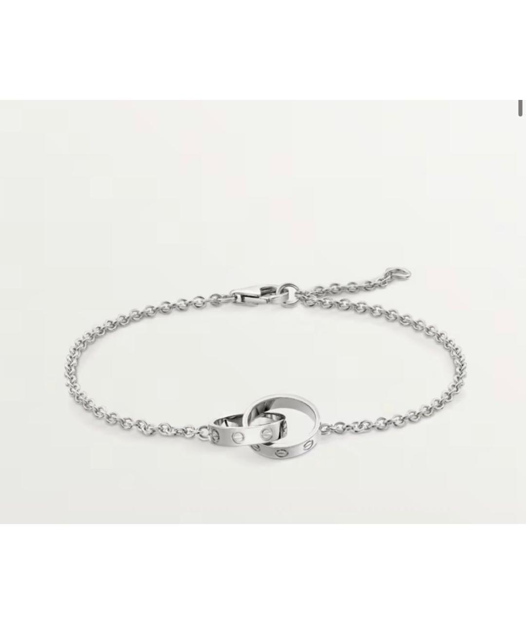 CARTIER Серебрянный браслет из белого золота, фото 5