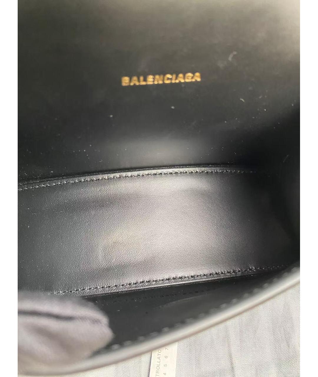 BALENCIAGA Черная кожаная сумка через плечо, фото 7