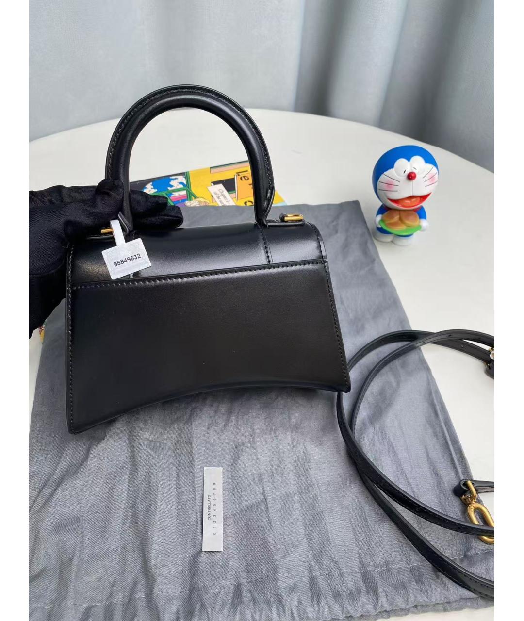 BALENCIAGA Черная кожаная сумка через плечо, фото 3