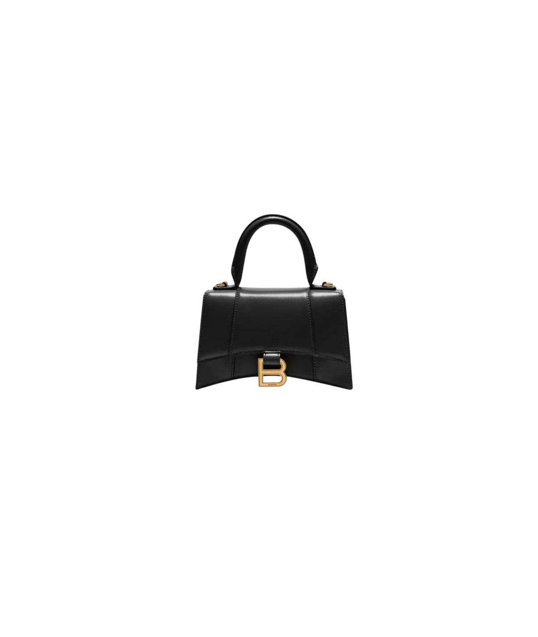 BALENCIAGA Черная кожаная сумка через плечо, фото 8