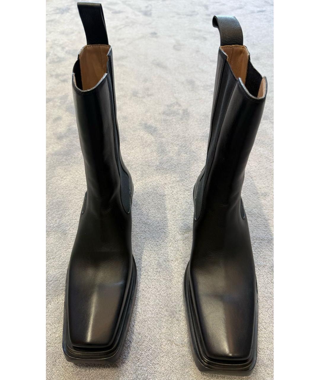 BOTTEGA VENETA Черные кожаные ботильоны, фото 2