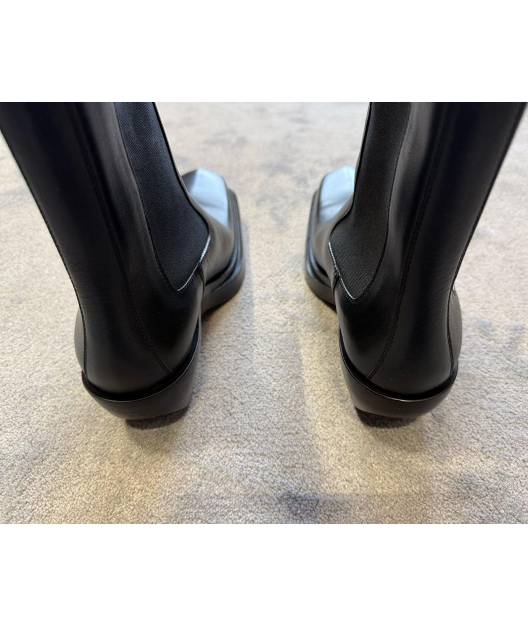 BOTTEGA VENETA Черные кожаные ботильоны, фото 4
