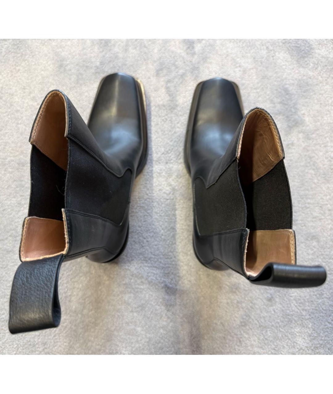 BOTTEGA VENETA Черные кожаные ботильоны, фото 3