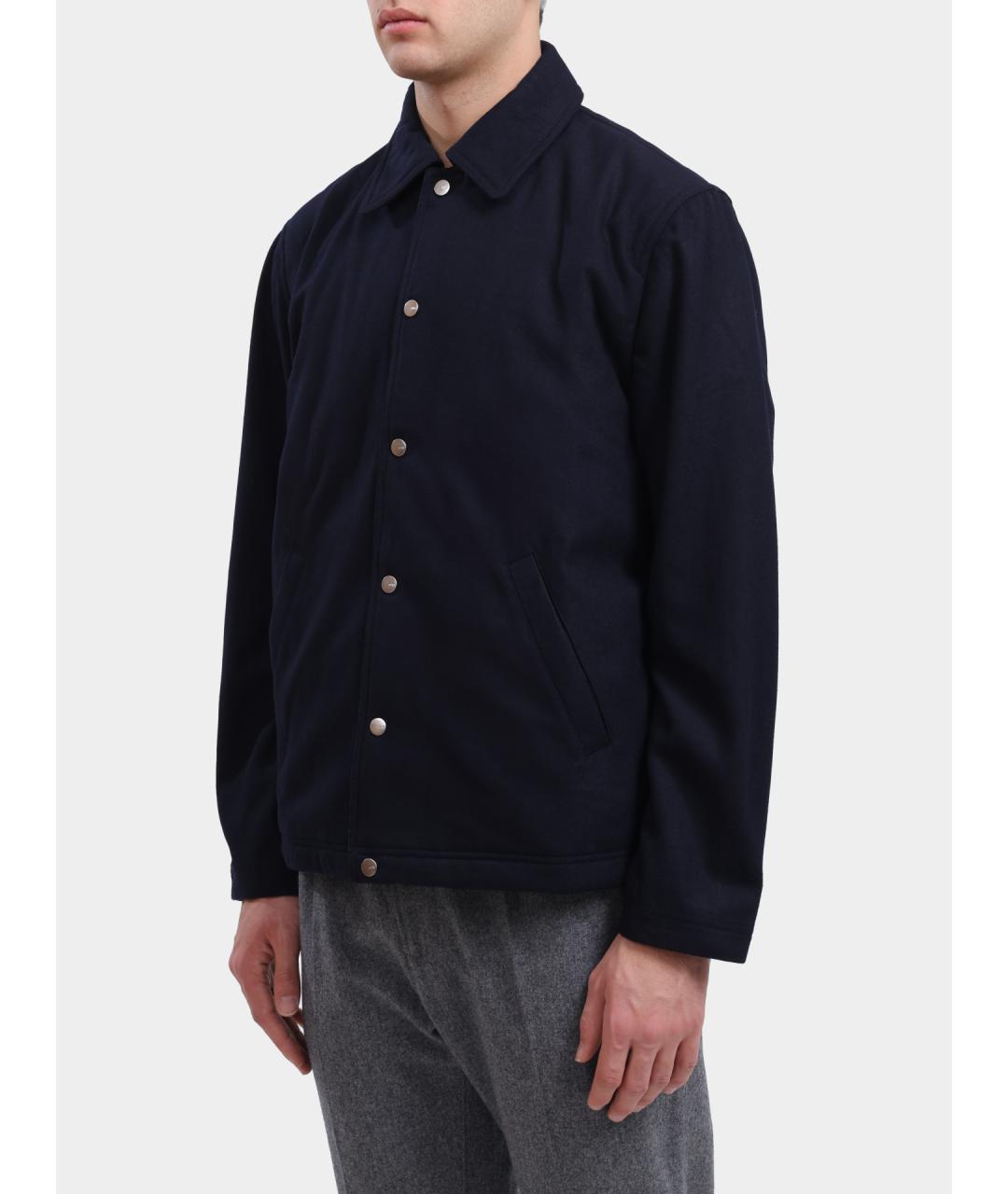 AUTRY Темно-синяя шерстяная куртка, фото 4