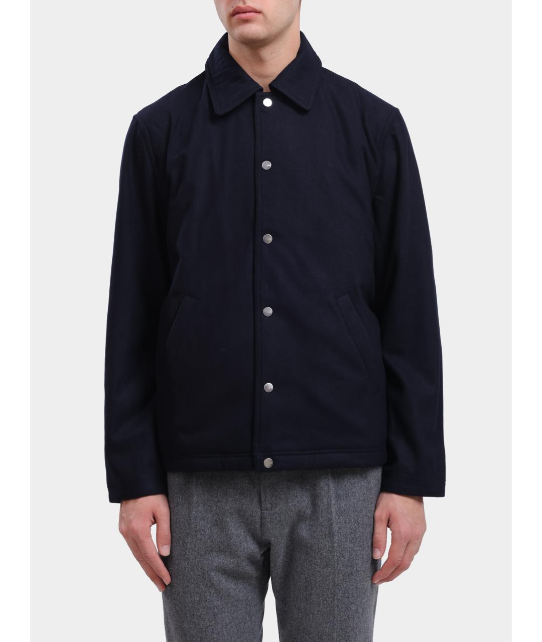 AUTRY Темно-синяя шерстяная куртка, фото 7