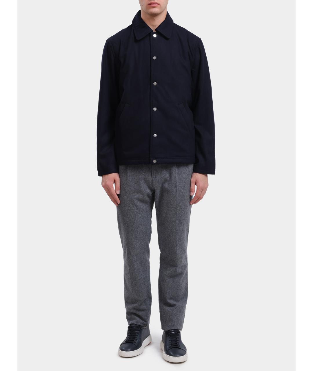 AUTRY Темно-синяя шерстяная куртка, фото 2