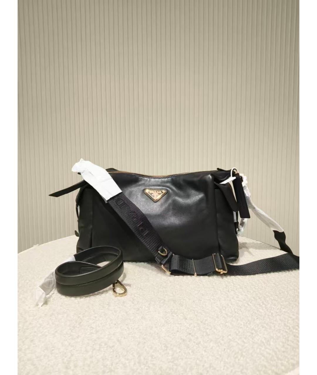PRADA Черная кожаная сумка через плечо, фото 5