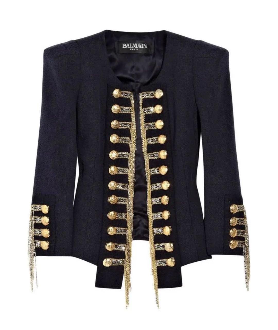 PIERRE BALMAIN Темно-синий хлопковый жакет/пиджак, фото 1