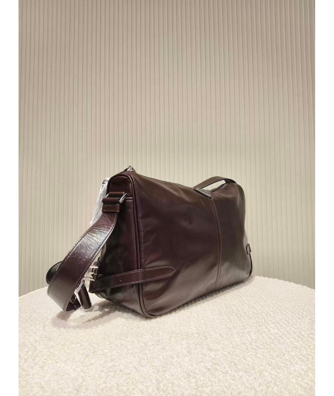 PRADA Коричневая кожаная сумка через плечо, фото 3