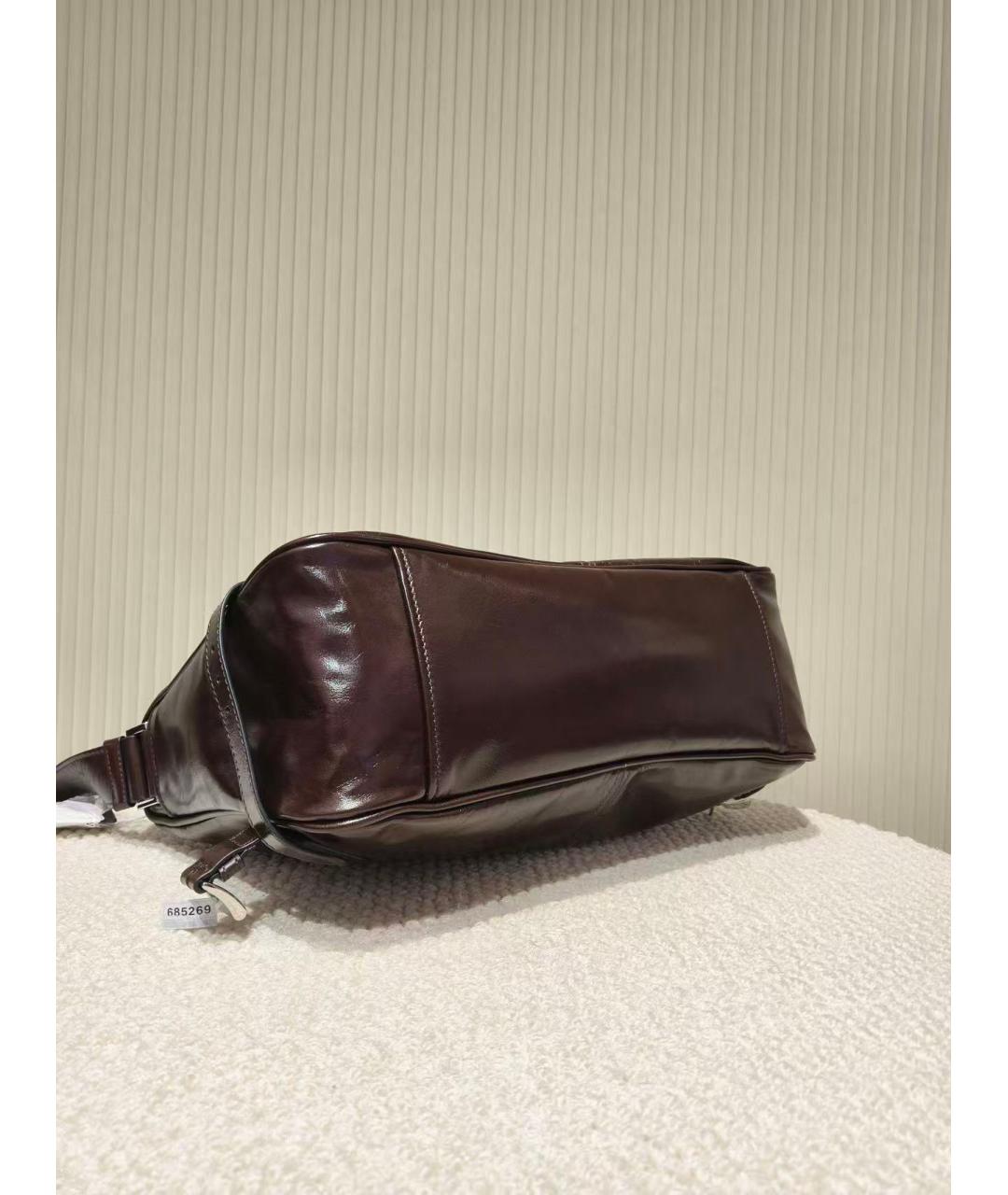 PRADA Коричневая кожаная сумка через плечо, фото 4